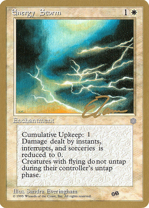 (英)Energy Storm【PTC】 ProTour NewYork Decks 1996 Eric Tam サイドボード 金枠 No.035