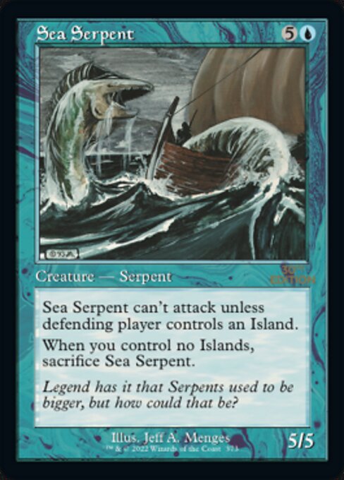(英)大海蛇 / Sea Serpent【30A】 旧枠加工カード No.373 ※トーナメントで使用することはできません。
