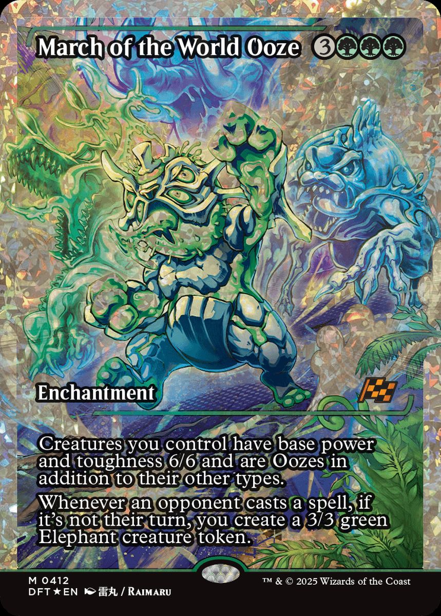 (英)【フラクチャーFoil】世界軟泥の進撃 / March of the World Ooze ★ショーケース枠★(ジャパン・ショーケース) 【DFT】 No.412