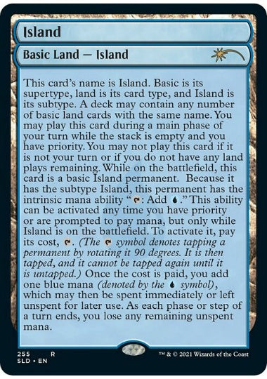 (英)【Foil】島 / Island【SLD】The Full-Text Lands No.255