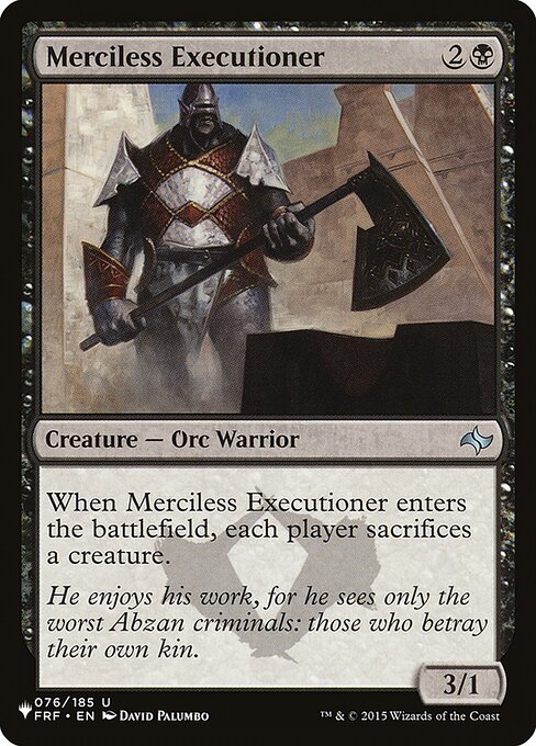 (英)無慈悲な処刑人 / Merciless Executioner【FRF】 PWシンボル付き再販 No.076