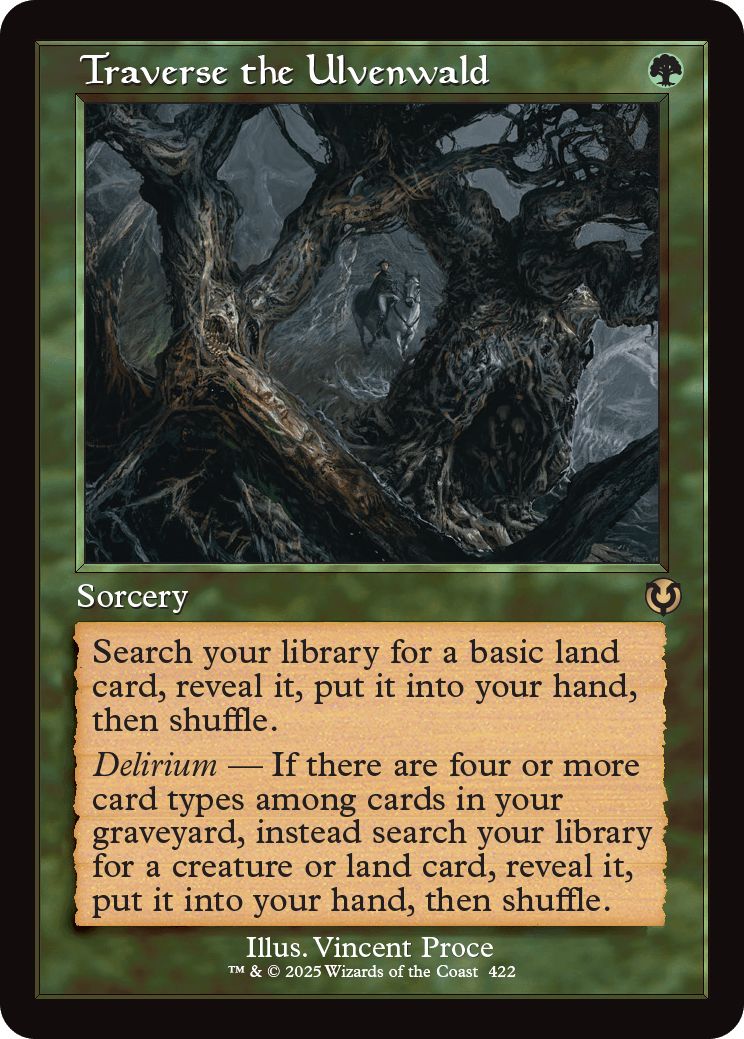 (英)【Foil】ウルヴェンワルド横断 / Traverse the Ulvenwald ★ショーケース枠★(旧枠加工カード) 【INR】 No.422