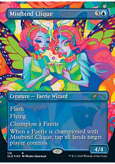 (英)【Foil】霧縛りの徒党 / Mistbind Clique【SLD】Faerie, Faerie, Faerie Rad No.116
