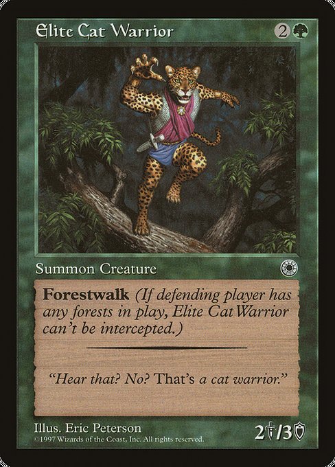 (英)猫族の精鋭戦士 / Elite Cat Warrior【POR】 (Flavor Text) No.163