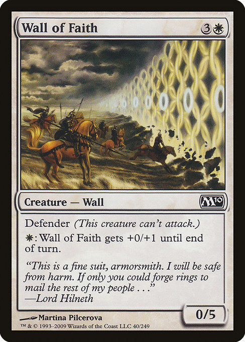 (英)【Foil】信仰の壁 / Wall of Faith【M10】 No.040