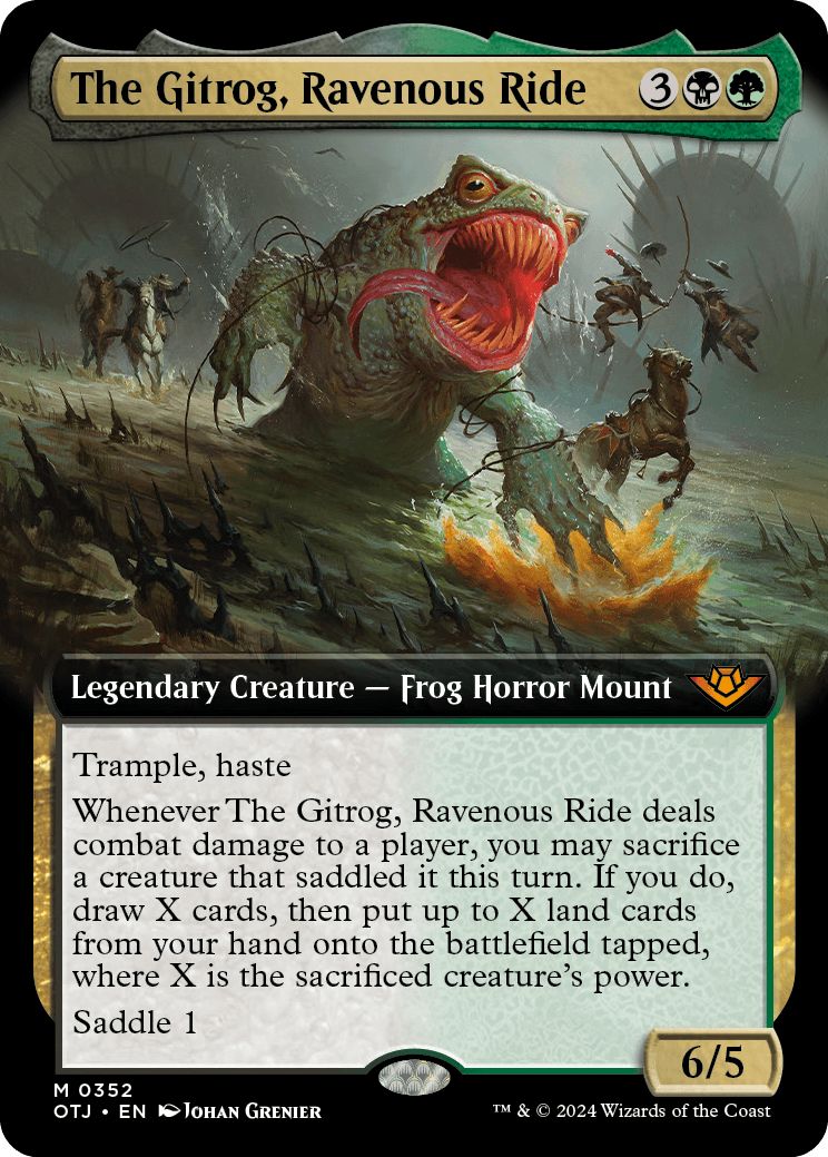 (英)【Foil】貪欲な乗りもの、ギトラグ / The Gitrog, Ravenous Ride ★拡張枠★ 【OTJ】 No.352