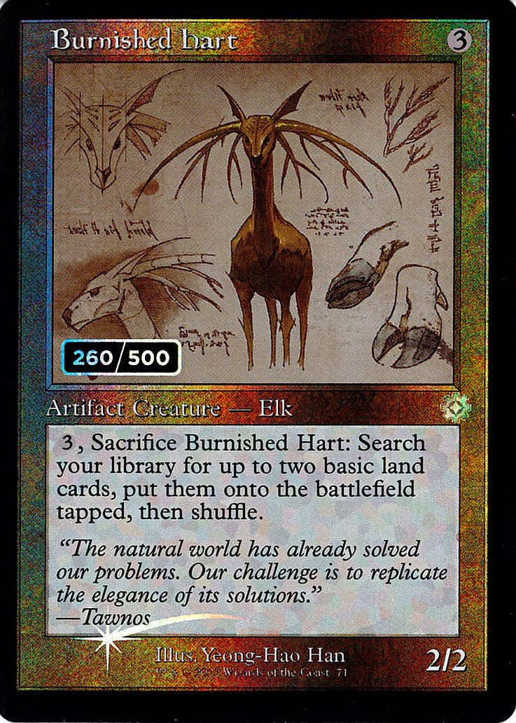 (英)【DR-Foil】つややかな雄鹿 / Burnished Hart【BRR】 設計図カード(シリアルNo:260) No.071