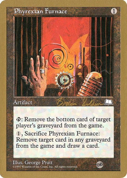 (英)ファイレクシアの炉 / Phyrexian Furnace【WC98】 World Championship Decks 1998 Brian Selden サイドボード 金枠 No.078