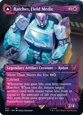 (英)【Foil】戦場軍医、ラチェット / Ratchet, Field Medic - 救命救急車、ラチェット / Ratchet, Rescue Racer【BOT】シャッタード・グラス版 No.017