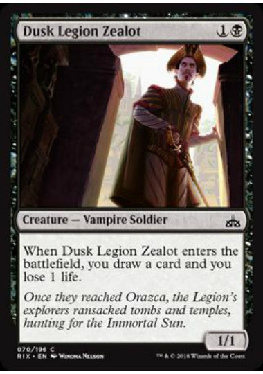 (英)薄暮軍団の盲信者 / Dusk Legion Zealot【RIX】 No.070
