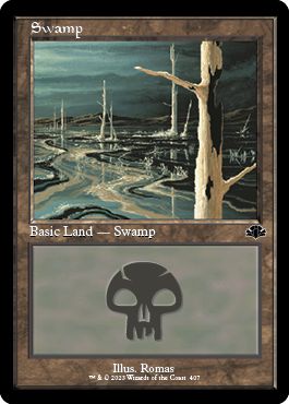 (英)【Foil】沼 / Swamp【DMR】旧枠 No.407