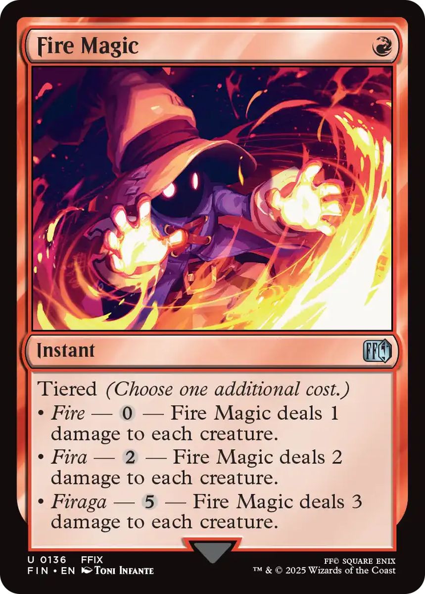 (英)【Foil】炎魔法 / Fire Magic【FIN】 No.136