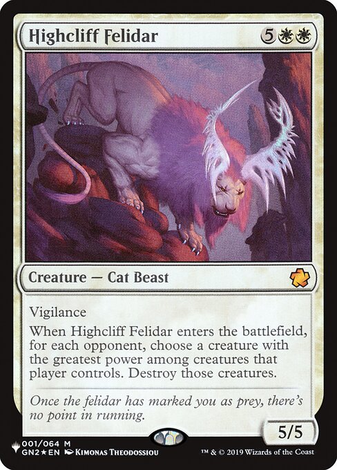 (英)Highcliff Felidar 【SLD-C24】 Secret Lair Commander Deck: Raining Cats and Dogs No.006