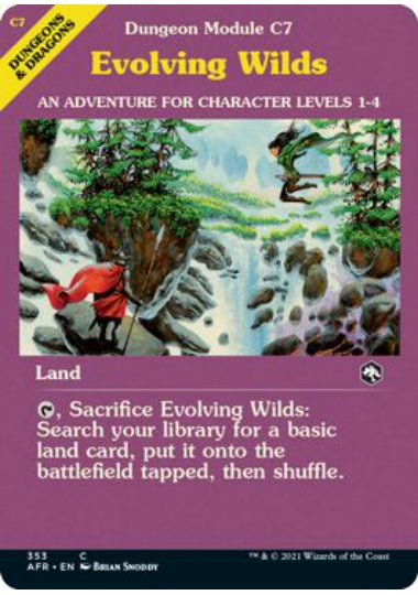 (英)【Foil】進化する未開地 / Evolving Wilds ★ショーケース枠★(モジュールカード) 【AFR】 No.353