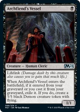 (英)【Foil】魔王の器 / Archfiend's Vessel【M21】 No.088