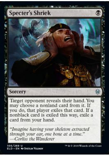 (英)【Foil】死霊の金切り声 / Specter's Shriek【ELD】 No.106