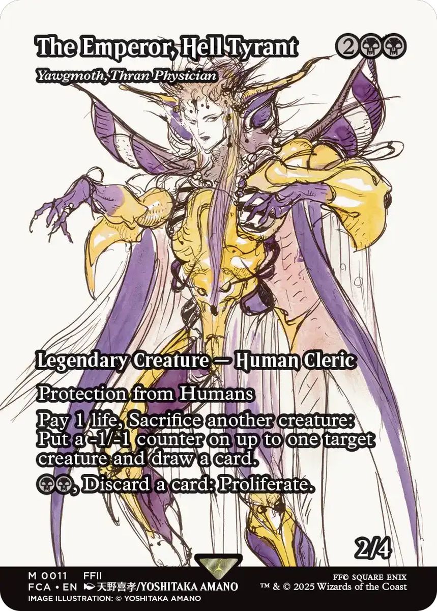 (英)【Foil】世界を支配せんとする者、皇帝 / The Emperor, Hell Tyrant[スランの医師、ヨーグモス / Yawgmoth, Thran Physician] ★ショーケース枠★(FINAL FANTASY・継承史カード) 【FCA】 No.011