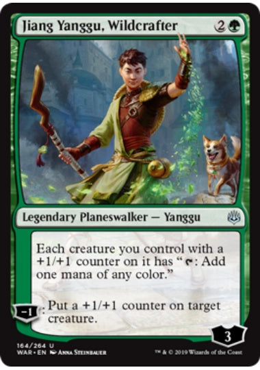 (英)【Foil】野生造り、ジアン・ヤングー / Jiang Yanggu, Wildcrafter【WAR】 No.164