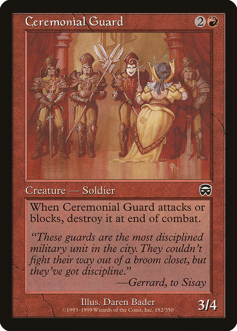 (英)【Foil】儀礼兵 / Ceremonial Guard【MMQ】 No.182
