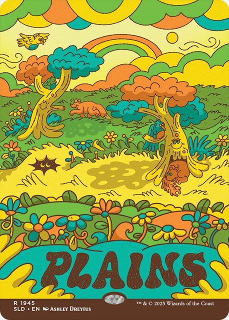 (英)【Foil】平地 / Plains【SLD】 Flower Power No.1945