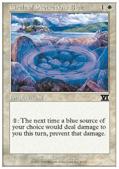 (英)青の防御円 / Circle of Protection: Blue【6ED】 No.009