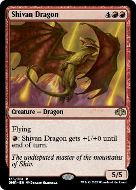 (英)【Foil】シヴ山のドラゴン / Shivan Dragon【DMR】 No.135