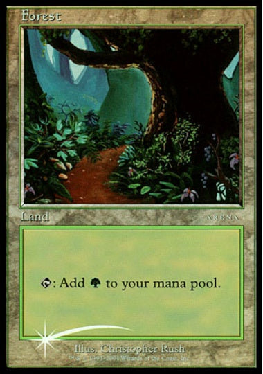 (英)【Foil】森 / Forest【PRM】Beta 2001年 アリーナプロモ No.023