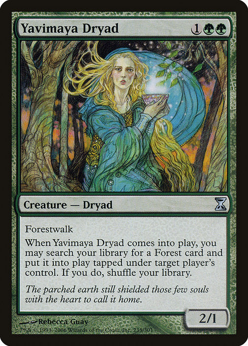(英)【Foil】ヤヴィマヤのドライアド / Yavimaya Dryad【TSP】 No.235