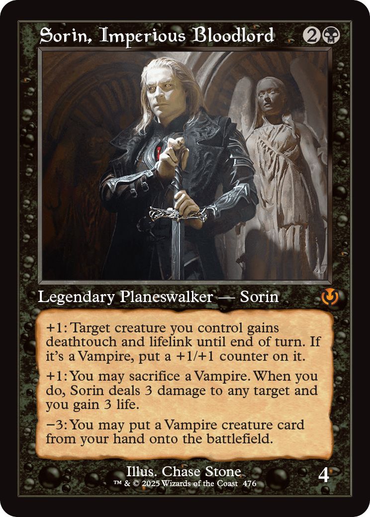 (英)【Foil】傲慢な血王、ソリン / Sorin, Imperious Bloodlord ★ショーケース枠★(旧枠加工カード) 【INR】 No.476