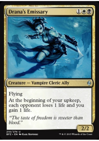 (英)【Foil】ドラーナの使者 / Drana's Emissary【BFZ】 No.210