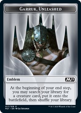 (英)紋章 - 解き放たれた者、ガラク / Emblem - Garruk, Unleashed【M21-TOKEN】 No.017