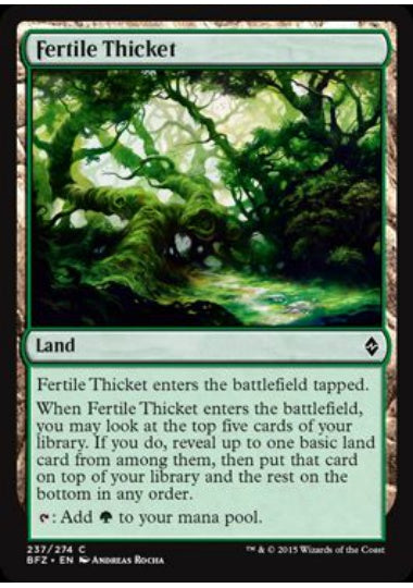 (英)肥沃な茂み / Fertile Thicket【BFZ】 No.237