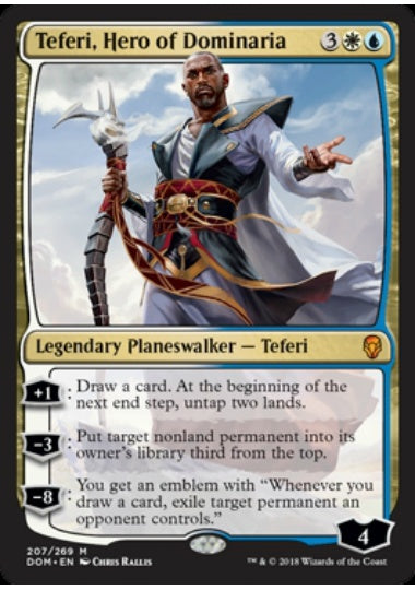 (英)【Foil】ドミナリアの英雄、テフェリー / Teferi, Hero of Dominaria【DOM】 No.207
