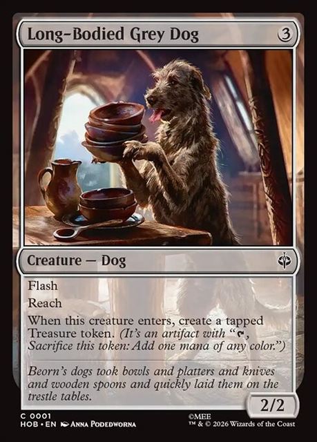 【予約商品】(英)胴長の灰色犬 / Long-Bodied Grey Dog【HOB】 No.001
