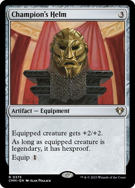 (英)【Foil】勇者の兜 / Champion's Helm【CMM】 No.0375
