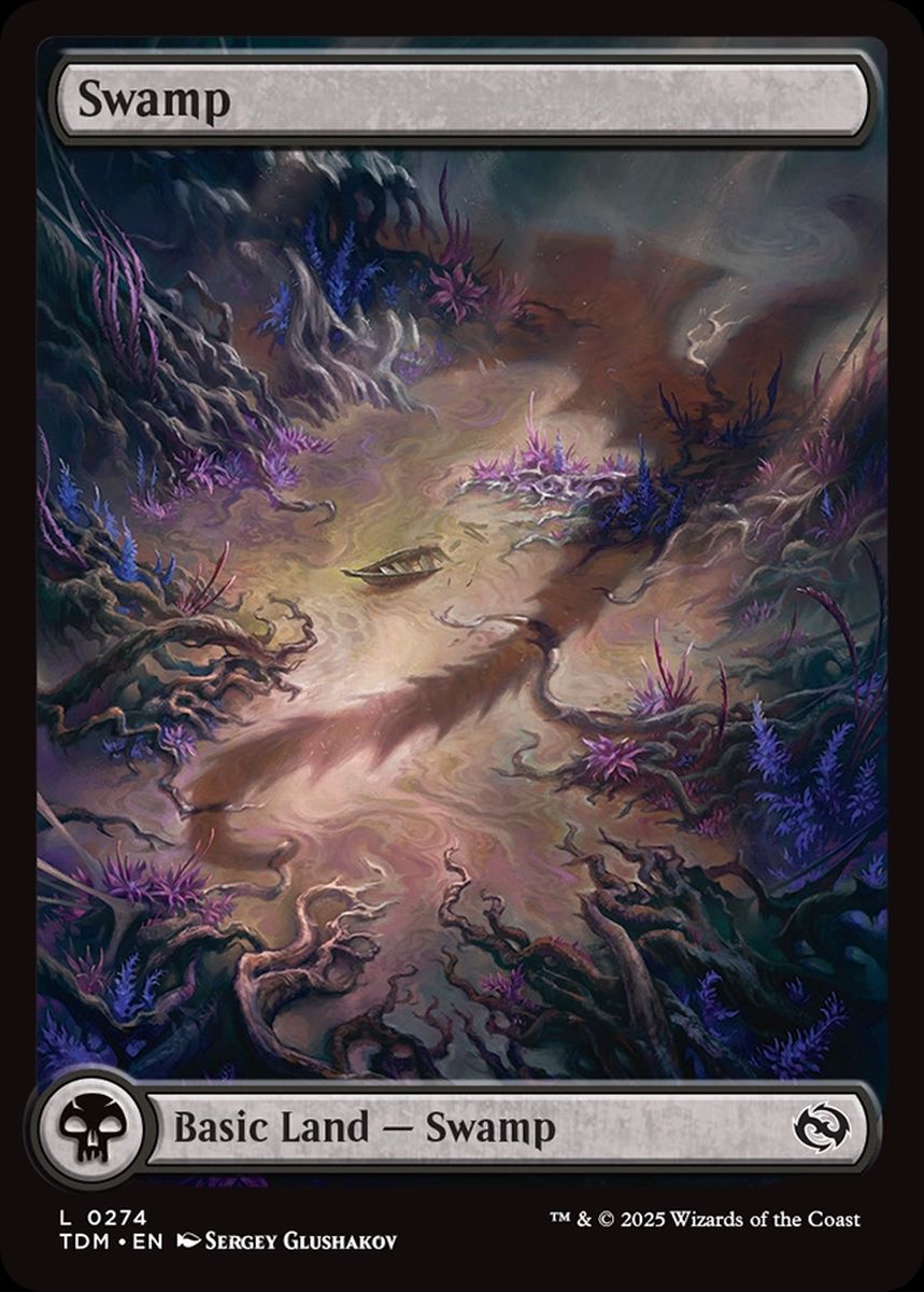 (英)【Foil】沼 / Swamp【TDM】フルアート版 No.274