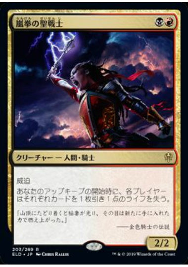 (日)【Foil】嵐拳の聖戦士 / Stormfist Crusader【ELD】 No.203