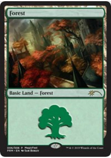 (英)【Foil】森 / Forest【PRM】2019年 マジックフェストプロモ No.092