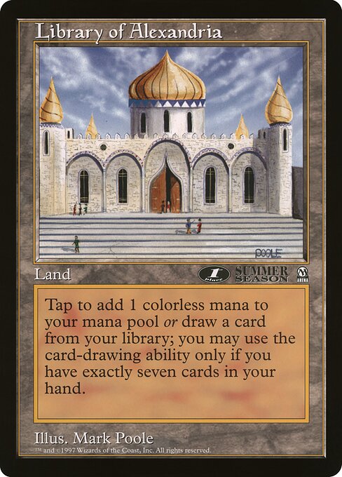 (英)Library of Alexandria【PRM】 アリーナプロモ 【Oversized Card】 BIG-PRM-021 ※トーナメントで使用することはできません。
