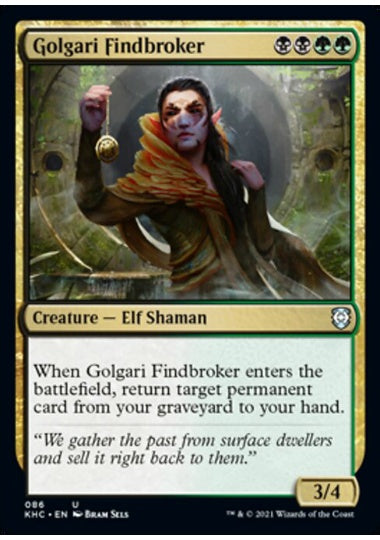 (英)ゴルガリの拾売人 / Golgari Findbroker【KHC】 No.086