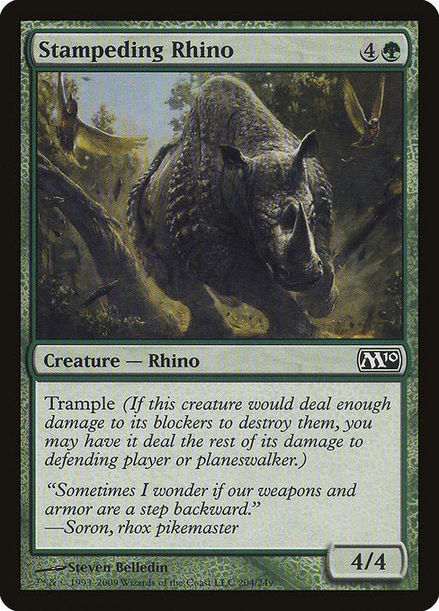(英)暴走するサイ / Stampeding Rhino【M10】 No.204