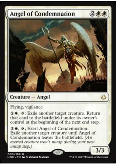 (英)【Foil】糾弾の天使 / Angel of Condemnation【HOU】 No.003