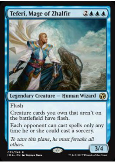 (英)【Foil】ザルファーの魔道士、テフェリー / Teferi, Mage of Zhalfir【IMA】 No.075
