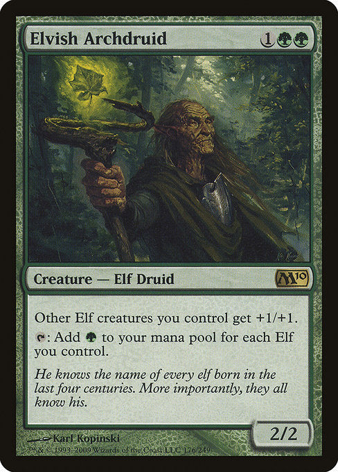 (英)【Foil】エルフの大ドルイド / Elvish Archdruid【M10】 No.176