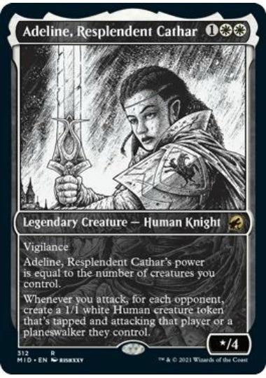 (英)【Foil】輝かしい聖戦士、エーデリン / Adeline, Resplendent Cathar ★ショーケース枠★(永遠の夜カード) 【MID】 No.312
