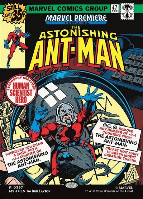 (英)【Foil】アストニッシング・アントマン / The Astonishing Ant-Man ★ボーダーレス★(「クラシック・コミック」カード) 【MSH】 No.397