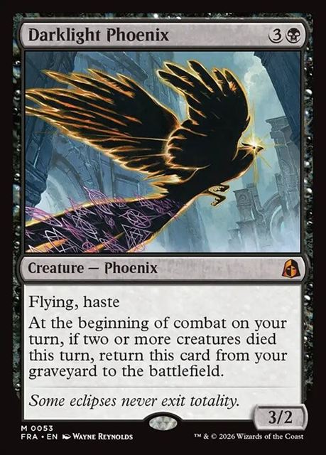 (英)【Foil】夜光のフェニックス / Darklight Phoenix【FRA】 No.053