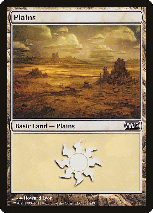 (英)【Foil】平地 / Plains【M12】 No.232