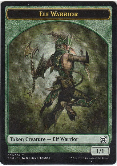 (英)エルフ・戦士トークン / Elf Warrior Token【EVSI-TOKEN】 No.001