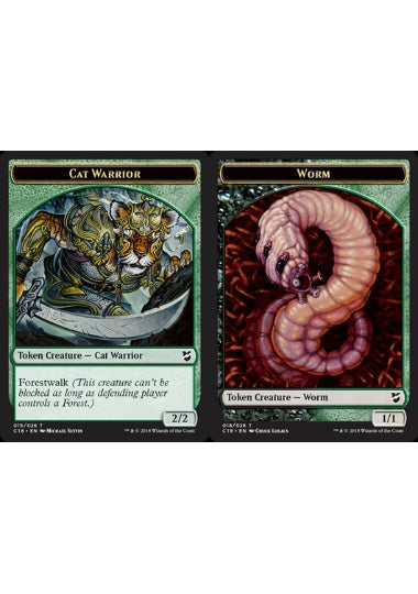 (英)猫・戦士トークン / Cat Warrior Token No.015 - 蟲トークン / Worm Token【C18-TOKEN】 No.018